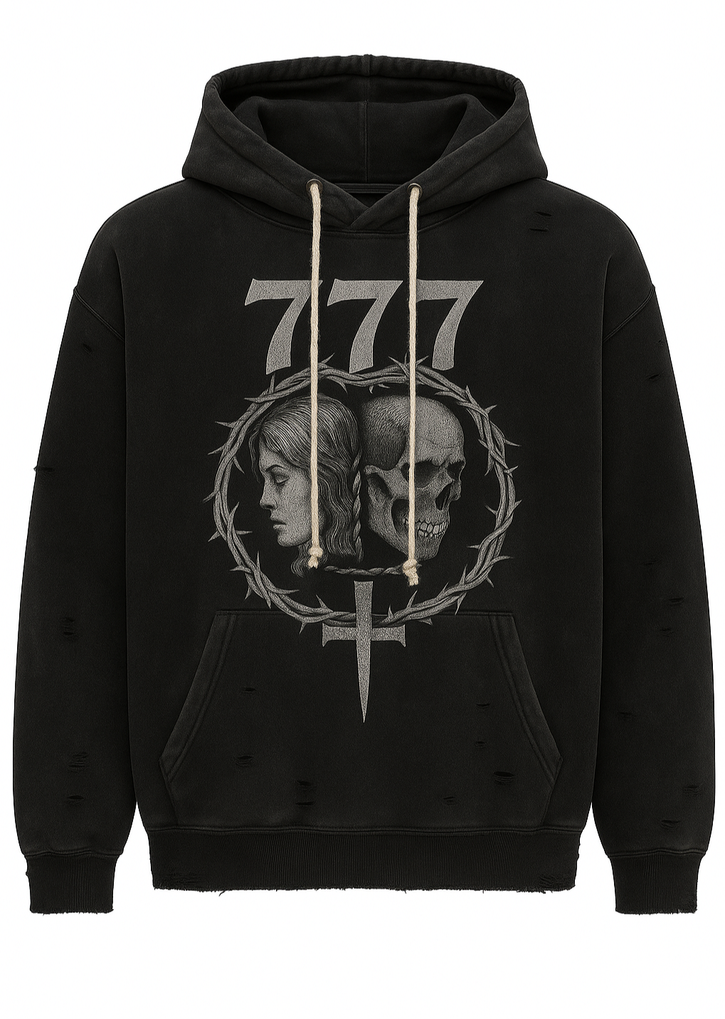 THE 777 HOODIE BLACK